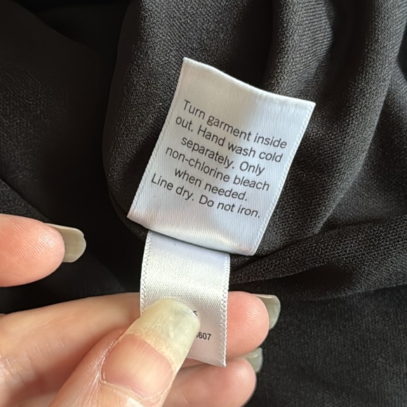 Black Sequin Long Sleeve Dress with Waist Tie - Picture 10 of 10